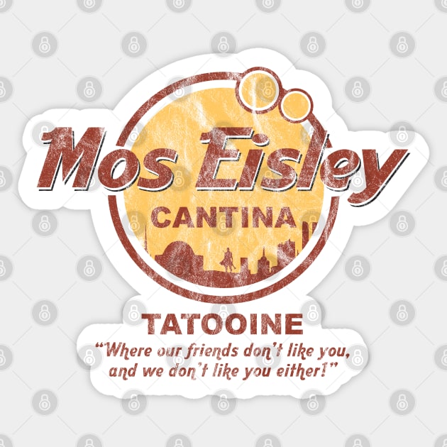 Mos Eisley Cantina Tatooine Sticker by Alema Art